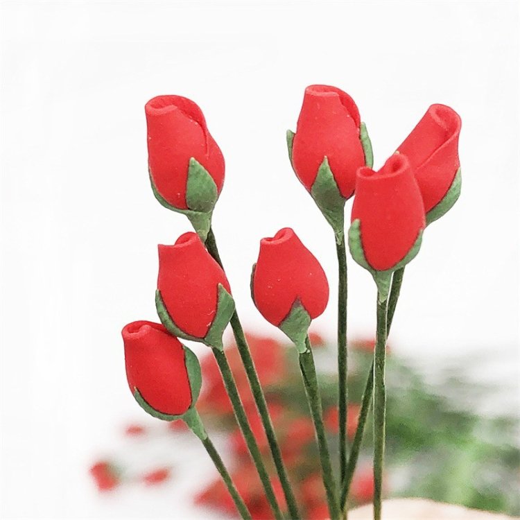 10 PCS 1:12 Mini House Toy Simulation Rose Bone for Garden Living Room… 10 PCS 1:12 Mini House Toy Simulation Rose Bone for Garden Living Room…