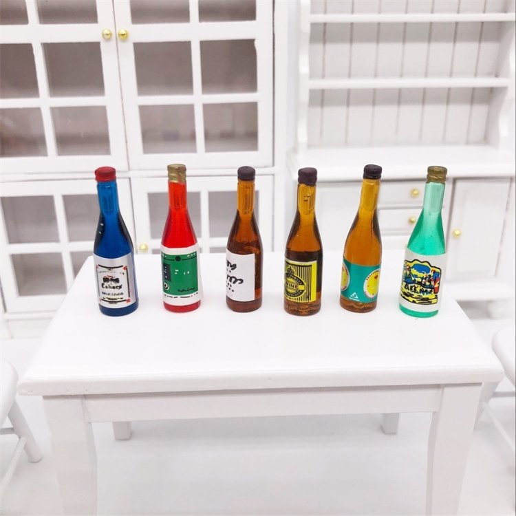 18 PCS / 3 Pack 1:12 Mini Dollhouse Pocket Simulation Fruit Wine Drink Bottle Ornaments Model 18 PCS / 3 Pack 1:12 Mini Dollhouse Pocket Simulation Fruit Wine Drink Bottle Ornaments Model