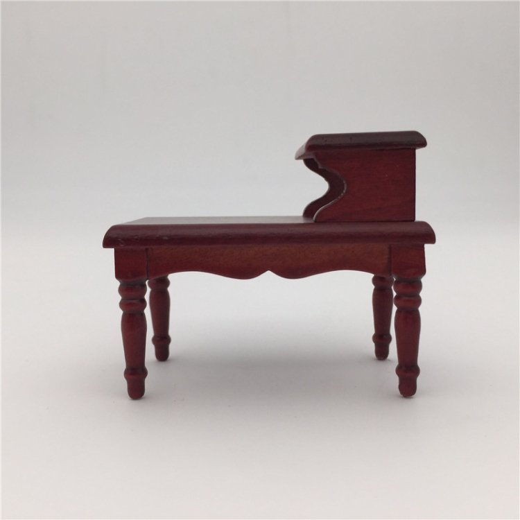 1:12 Dollhouse Toy Wooden Mini Vintage Mahogany Color Tea Table, Tea Table 1:12 Dollhouse Toy Wooden Mini Vintage Mahogany Color Tea Table, Tea Table