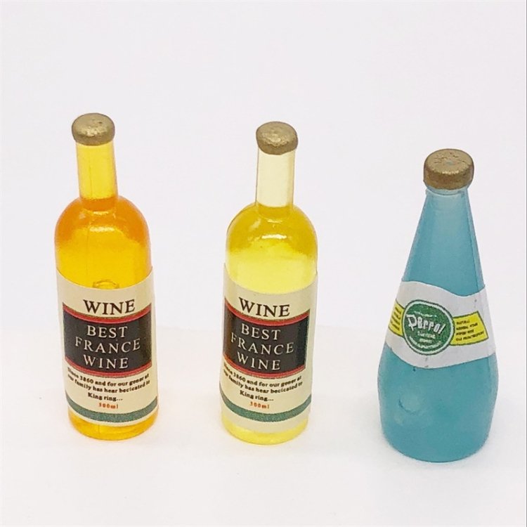 3 PCS / Set 1:12 Mini House Toy Simulation Wine Drink Decoration… 3 PCS / Set 1:12 Mini House Toy Simulation Wine Drink Decoration…