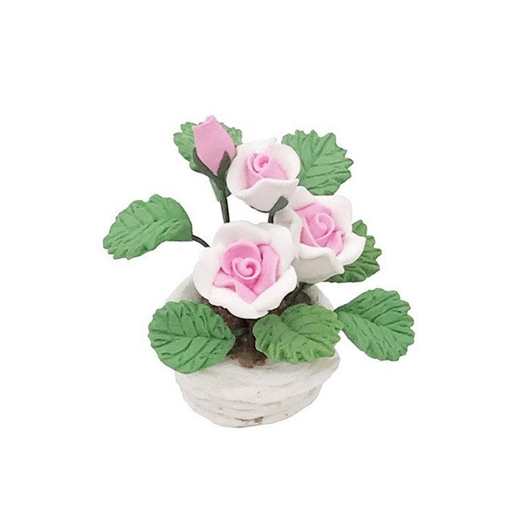 1:12 Mini House Toy Pocket Ornaments Simulation Potted Plant Rose… 1:12 Mini House Toy Pocket Ornaments Simulation Potted Plant Rose…