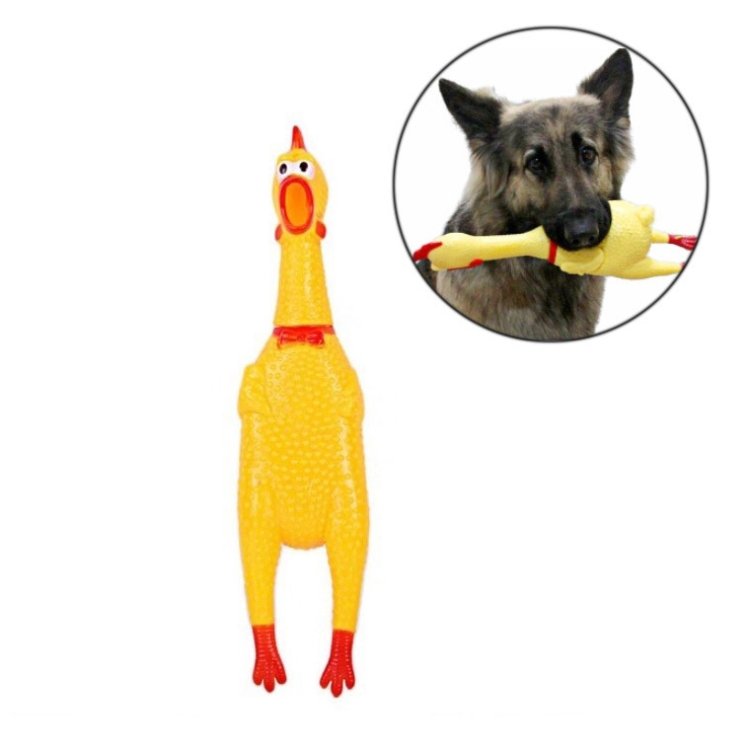 Funny Pet Supplies Rubber Screaming Chicken Cat Dog Vocal Pet Toy, 16cm Funny Pet Supplies Rubber Screaming Chicken Cat Dog Vocal Pet Toy, 16cm