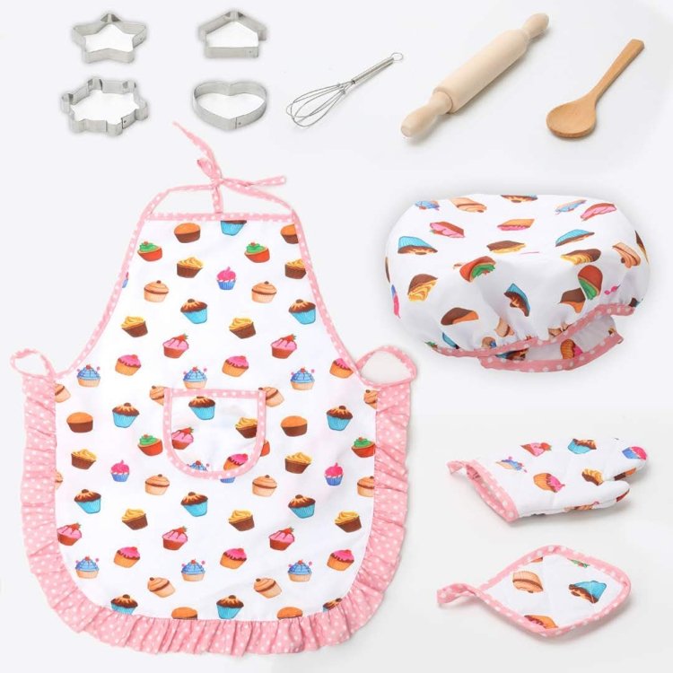11 PCS / Set Kids Cooking Baking Kit Kitchen Chef Costume Role Play Apron Hat Gloves Set for Children 11 PCS / Set Kids Cooking Baking Kit Kitchen Chef Costume Role Play Apron Hat Gloves Set for Children