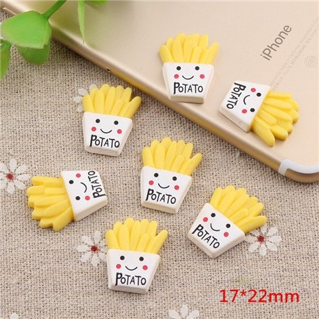 10 PCS French Fries Resin Children DIY Accessories, 10 PCS DIY French Fries 10 PCS French Fries Resin Children DIY Accessories, 10 PCS DIY French Fries