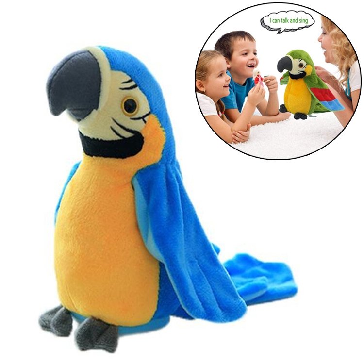 Plush Toy Parrots Recording Talking Parrots Will Twist the Fan Wings Children…