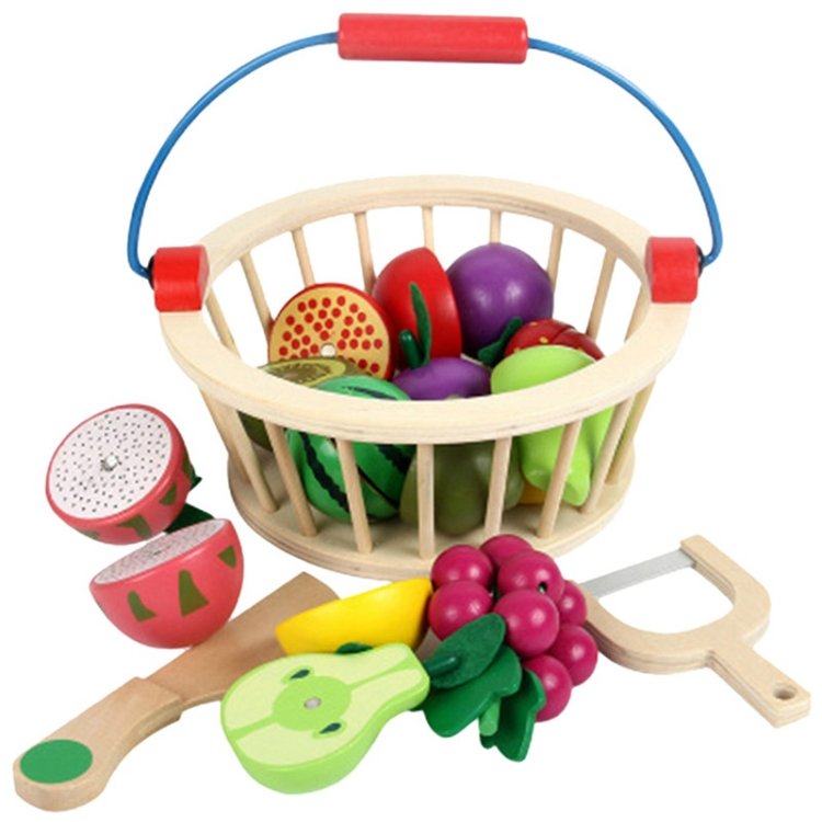 Children Wooden Magnetic Cut fruit and Vegetables Baby Cut Music Play House K… Children Wooden Magnetic Cut fruit and Vegetables Baby Cut Music Play House K…