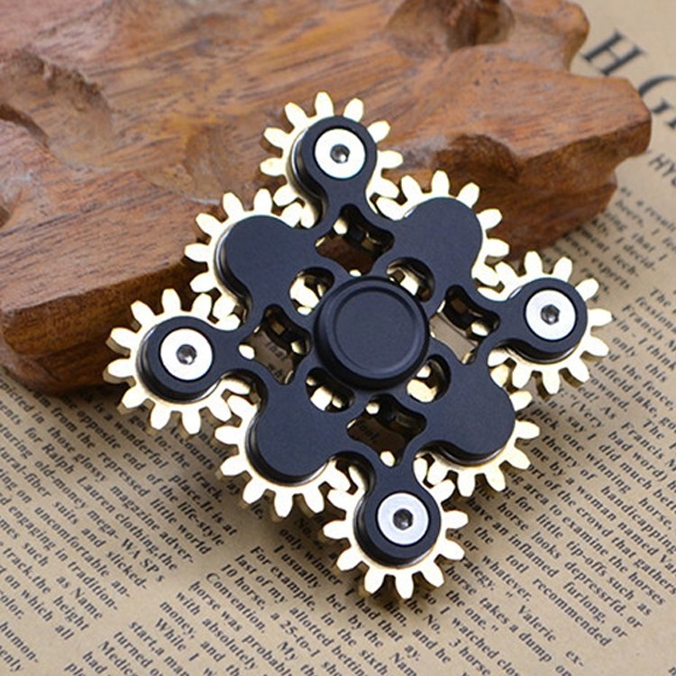 Nine Pure Copper Gear Linkage EDC Fidget Spinner Decompression Toy… Nine Pure Copper Gear Linkage EDC Fidget Spinner Decompression Toy…