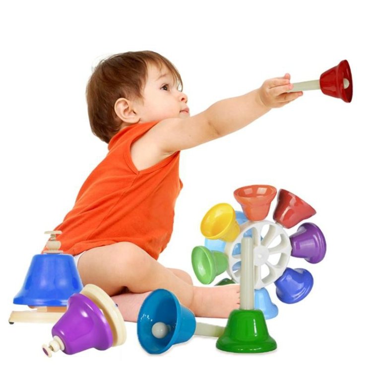 Orff Instrument Eight-tone Bell Percussion Musical Toy for Children… Orff Instrument Eight-tone Bell Percussion Musical Toy for Children…
