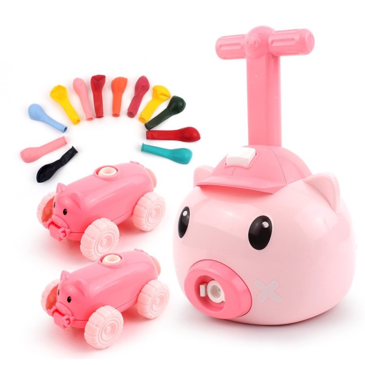 Piggy Air Powered Balloon Car Friction Car Children Intellectual Toy Piggy Air Powered Balloon Car Friction Car Children Intellectual Toy