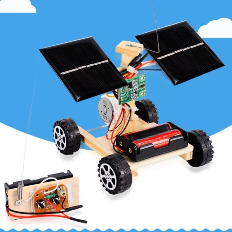 DIY Mini Wooden Car Wireless Remote Control Vehicle Model Kids Toys DIY Mini Wooden Car Wireless Remote Control Vehicle Model Kids Toys