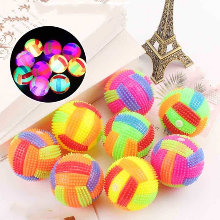 10 PCS Luminous Volleyball Bouncy Ball Massage Ball Whistle Thorn Ball, Rando… 10 PCS Luminous Volleyball Bouncy Ball Massage Ball Whistle Thorn Ball, Rando…