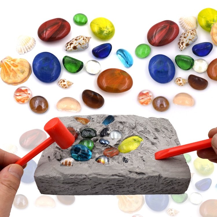 3 PCS Colorful Gemstone Archaeological Treasure Excavation Toy Creative DIY Puzzle Toy 3 PCS Colorful Gemstone Archaeological Treasure Excavation Toy Creative DIY Puzzle Toy