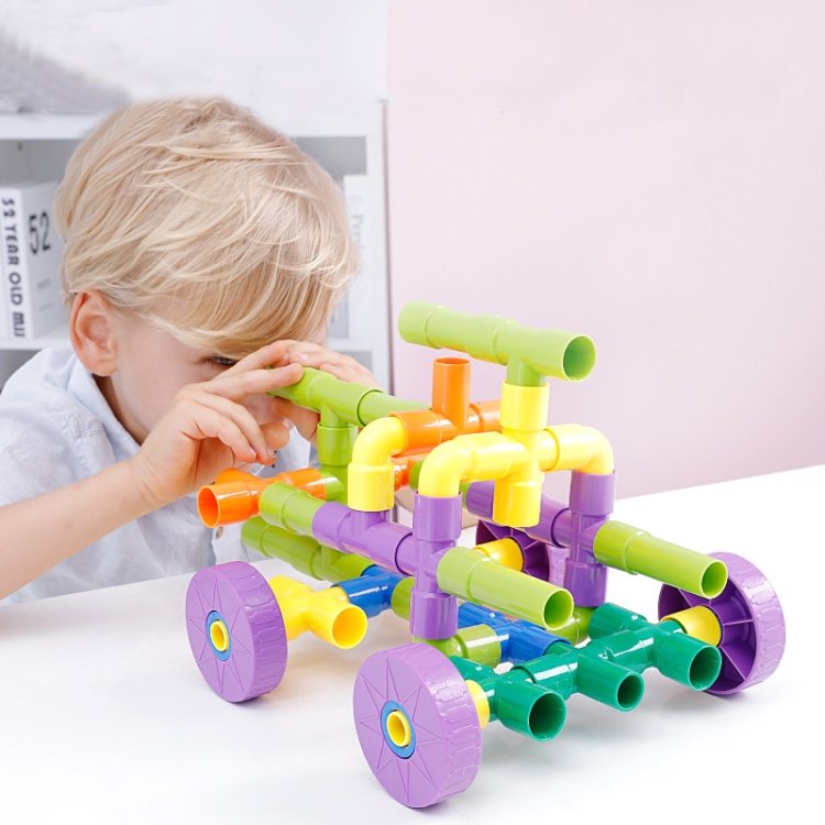 Children Educational Plastic Pipe Building Blocks Assembled Toy 72 PCS / Set Children Educational Plastic Pipe Building Blocks Assembled Toy 72 PCS / Set