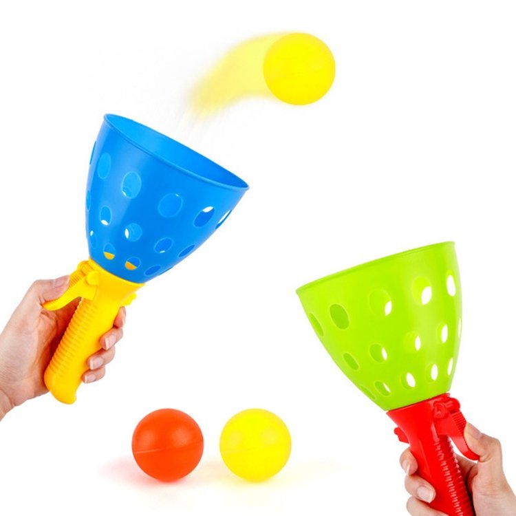 Children Toy Catapult Ball Parent-Child Outdoor Bouncy Ball Game Kit, Random …