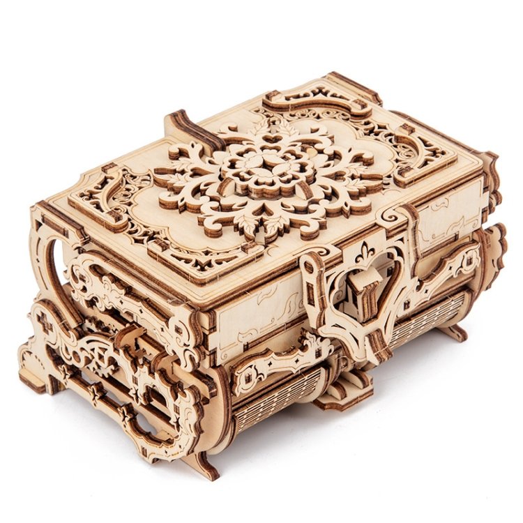 Wooden Machinery Antique Box DIY Gift Gear Rotating Model 3D Assembly Puzzle Educational Toy Wooden Machinery Antique Box DIY Gift Gear Rotating Model 3D Assembly Puzzle Educational Toy