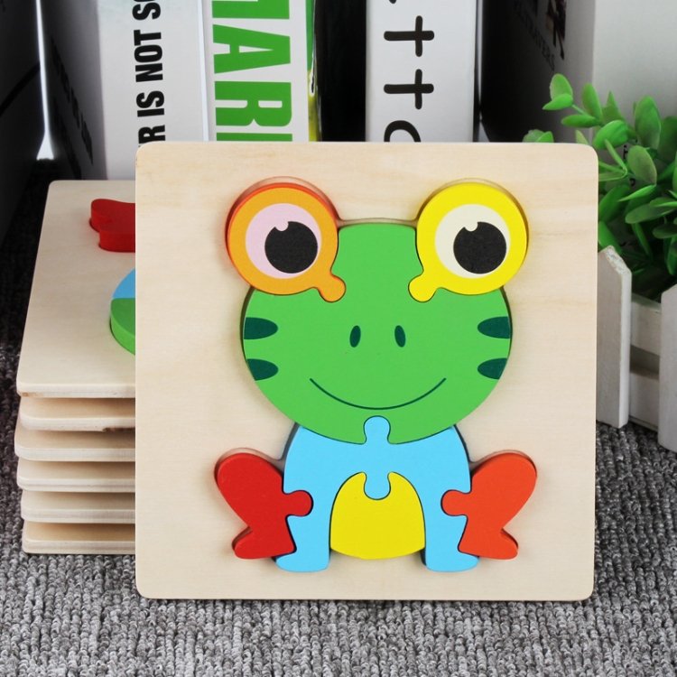 5 PCS Wooden Cartoon Animal Puzzle Early Education Small Jigsaw Puzzle Buildi… 5 PCS Wooden Cartoon Animal Puzzle Early Education Small Jigsaw Puzzle Buildi…