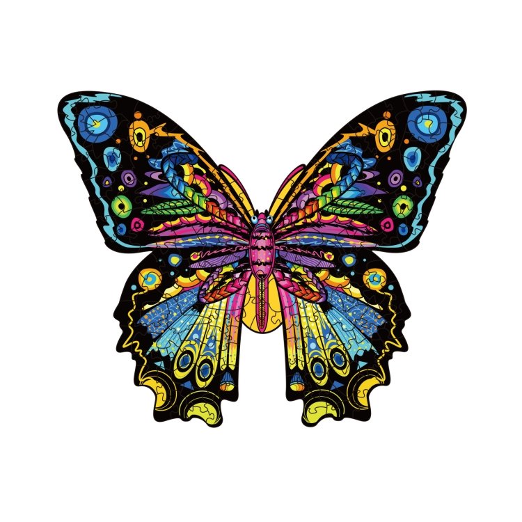Butterfly Wooden Alien Puzzle Irregular Three-Dimensional Animal Puzzle, Size… Butterfly Wooden Alien Puzzle Irregular Three-Dimensional Animal Puzzle, Size…