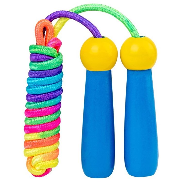 2 PCS 2.4m Wooden Children Colorful Skipping Rope Outdoor Sports Students Exa… 2 PCS 2.4m Wooden Children Colorful Skipping Rope Outdoor Sports Students Exa…