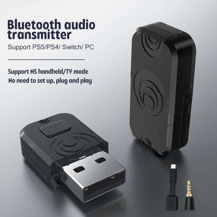 Bluetooth Audio Transmitter Adapter Receiver For PS5 / PS4 / Switch, For PS5 / PS4 / Switch