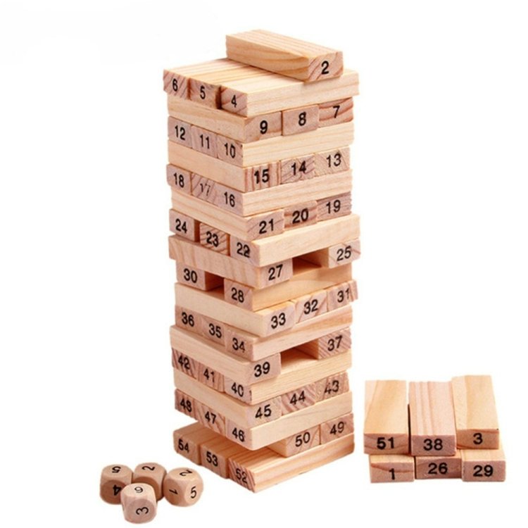 54pcs /Set Childrens Educational Building Block Toys Stacking Game 54pcs /Set Childrens Educational Building Block Toys Stacking Game