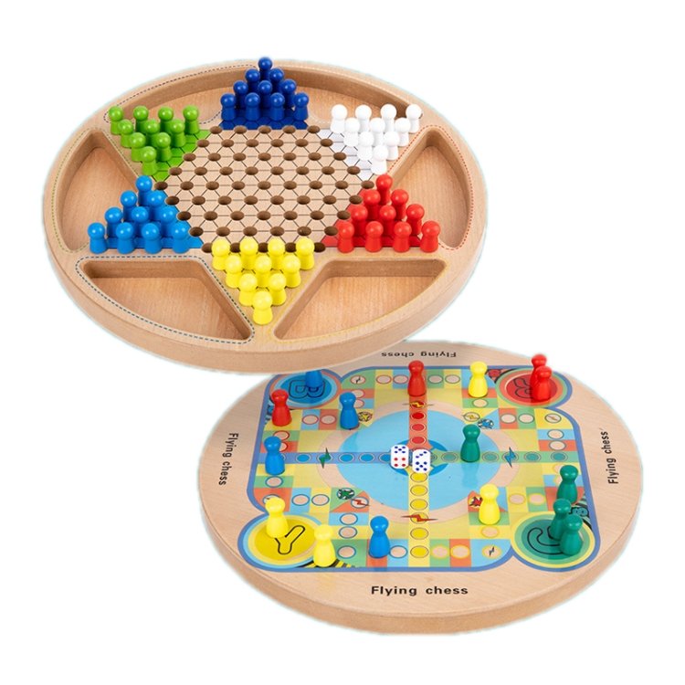 Children Wooden Multifunctional Parent-Child Interactive Puzzle Board Toy, Se… Children Wooden Multifunctional Parent-Child Interactive Puzzle Board Toy, Se…