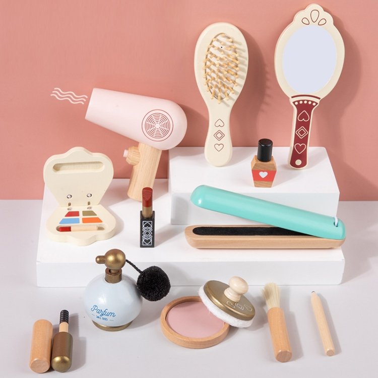 Children Make-Up Wooden Toys Pretend Play Cosmetic Set, Cosmetic Set Children Make-Up Wooden Toys Pretend Play Cosmetic Set, Cosmetic Set