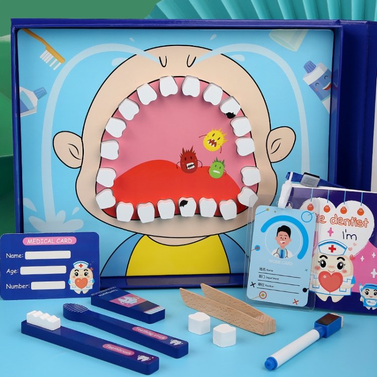 Children Educational Role Playing Simulation Wooden Dentist Suit, Dentist Suit Children Educational Role Playing Simulation Wooden Dentist Suit, Dentist Suit