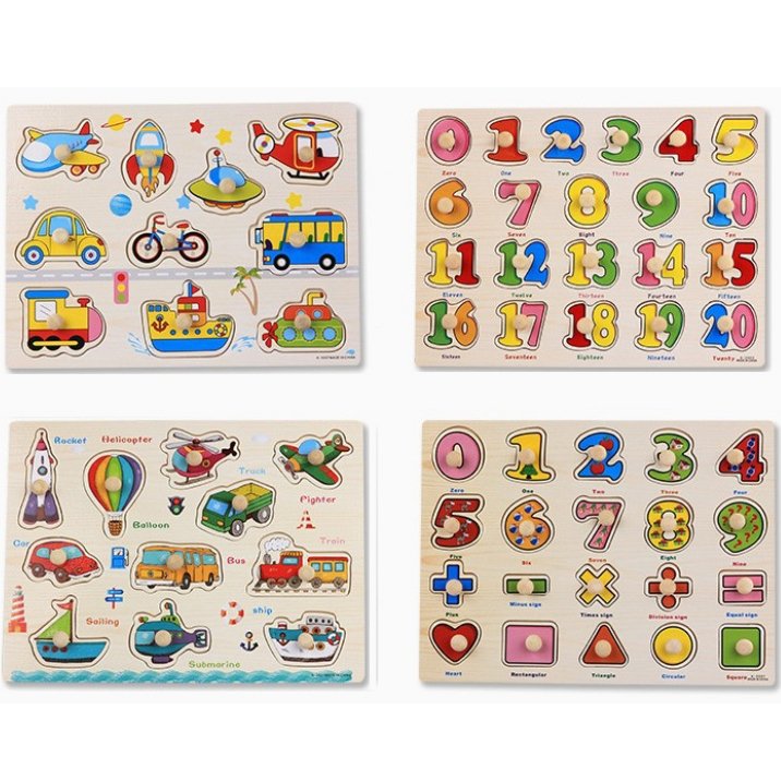 Wooden Puzzle Hand Grab Board Educational Toy Number Transport Pattern Puzzle… Wooden Puzzle Hand Grab Board Educational Toy Number Transport Pattern Puzzle…