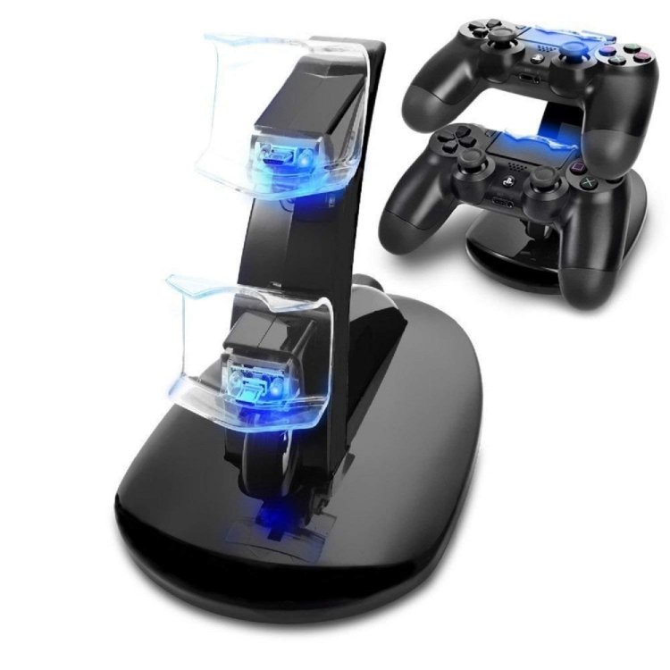 Controller Charger Dock LED Dual USB PS4 Charging Stand Station Cradle for Sony Playstation 4 PS4 / PS4 Pro /PS4 slim Controller Charger Dock LED Dual USB PS4 Charging Stand Station Cradle for Sony Playstation 4 PS4 / PS4 Pro /PS4 slim