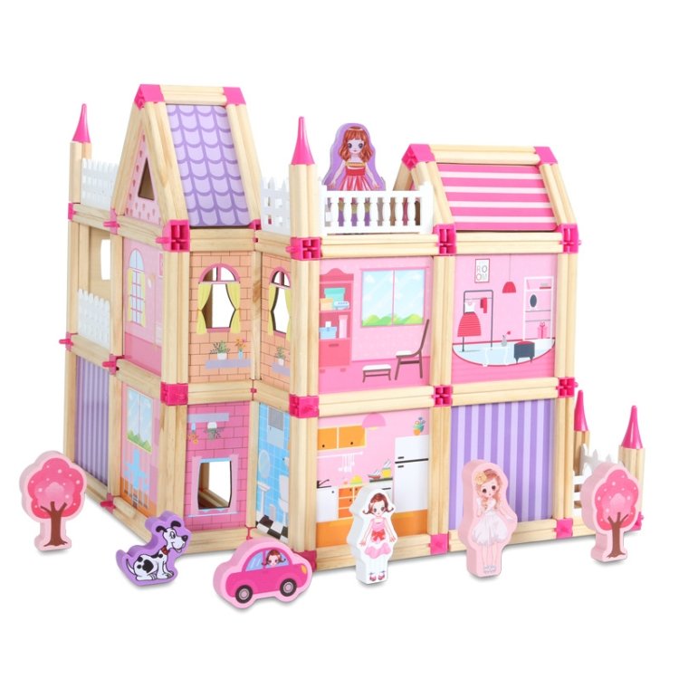 Children Building Master Wooden Toy 3D Assembled Model, 298 PCS Children Building Master Wooden Toy 3D Assembled Model, 298 PCS