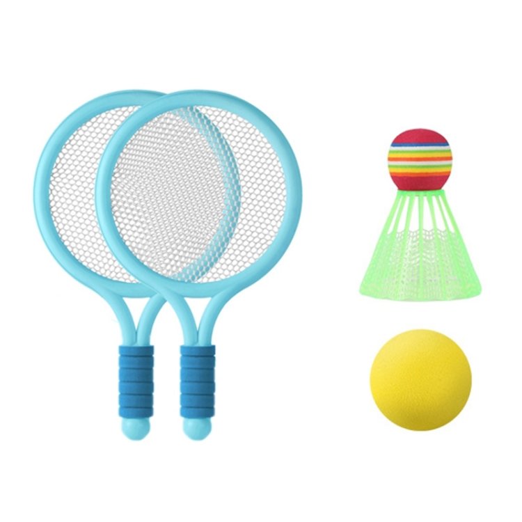 1 Pair Children Badminton Tennis Racket Outdoor Sports With Two Balls, Blue… 1 Pair Children Badminton Tennis Racket Outdoor Sports With Two Balls, Blue…