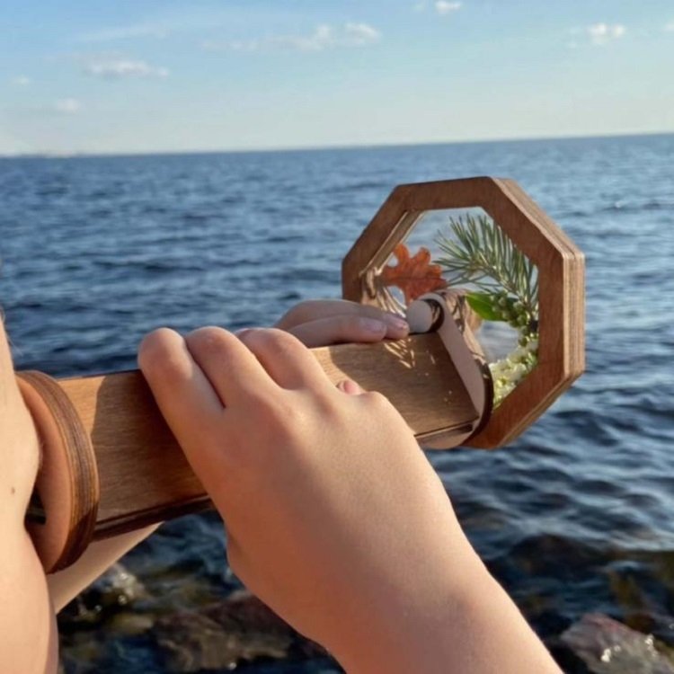 DIY Wooden Rotating Kaleidoscope Toy Gift For Children DIY Wooden Rotating Kaleidoscope Toy Gift For Children