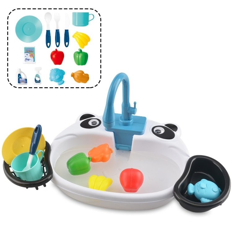 Children Kitchen Toys Electric Circulating Water Dishwasher, Panda, Yellow Du… Children Kitchen Toys Electric Circulating Water Dishwasher, Panda, Yellow Du…