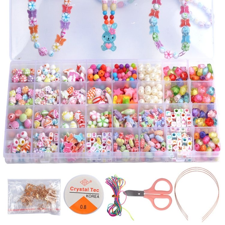 32 Grid Acrylic Beaded Kids DIY Necklace Bracelet Toys, Without Box… 32 Grid Acrylic Beaded Kids DIY Necklace Bracelet Toys, Without Box…