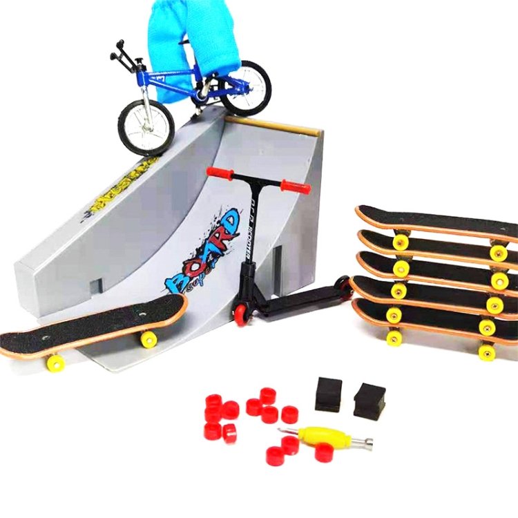 Mini Finger Bike Bicycle Finger Skateboards Skate Ramp Parts Set, CDH-7, CDH-…