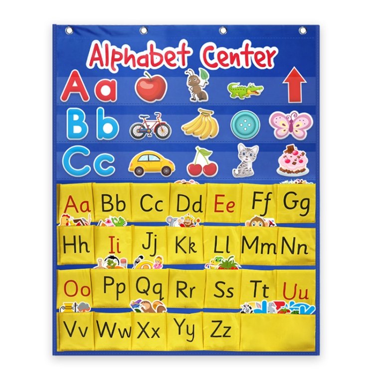 Alphabet Card Early Teaching Hanging Bag Letter Pocket Alphabet Card Early Teaching Hanging Bag Letter Pocket