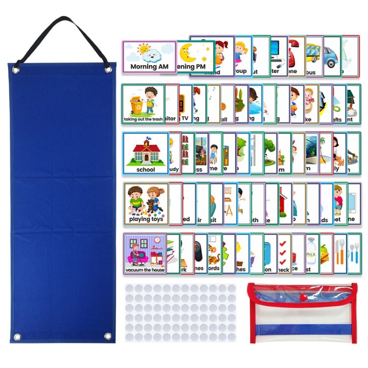 Children Visual Calendar Daily Work Planner Early Education Hanging Bag Children Visual Calendar Daily Work Planner Early Education Hanging Bag