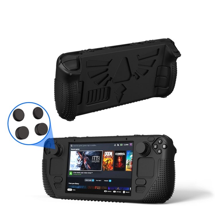 For Steam Deck V V4-1 Silicone Non-slip Protective Case for Pocket Consoles with Holder Function… For Steam Deck V V4-1 Silicone Non-slip Protective Case for Pocket Consoles with Holder Function…