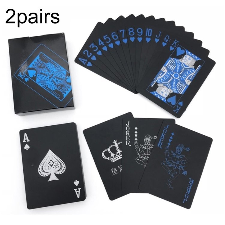 2pairs 54pcs Waterproof Plastic Poker Table Games Cards PVC Magic Playing Car… 2pairs 54pcs Waterproof Plastic Poker Table Games Cards PVC Magic Playing Car…