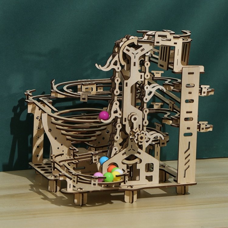 LG825 Mechanical Track Ball 3D Wooden Puzzle Toy DIY Handmade Ornaments LG825 Mechanical Track Ball 3D Wooden Puzzle Toy DIY Handmade Ornaments