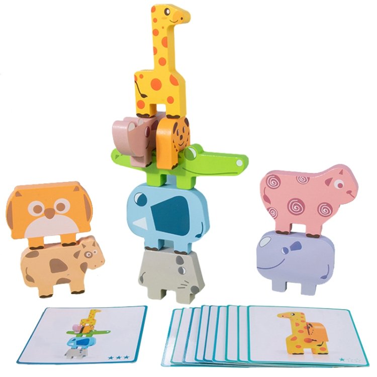Animal Balance Stacking Blocks Toys Children Early Education Building Block Stacking Toy Animal Balance Stacking Blocks Toys Children Early Education Building Block Stacking Toy