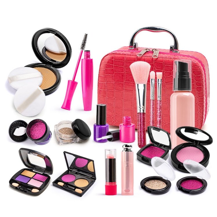 Girls Simulation Dressing Makeup Box Play House Non-toxic Cosmetics Set…
