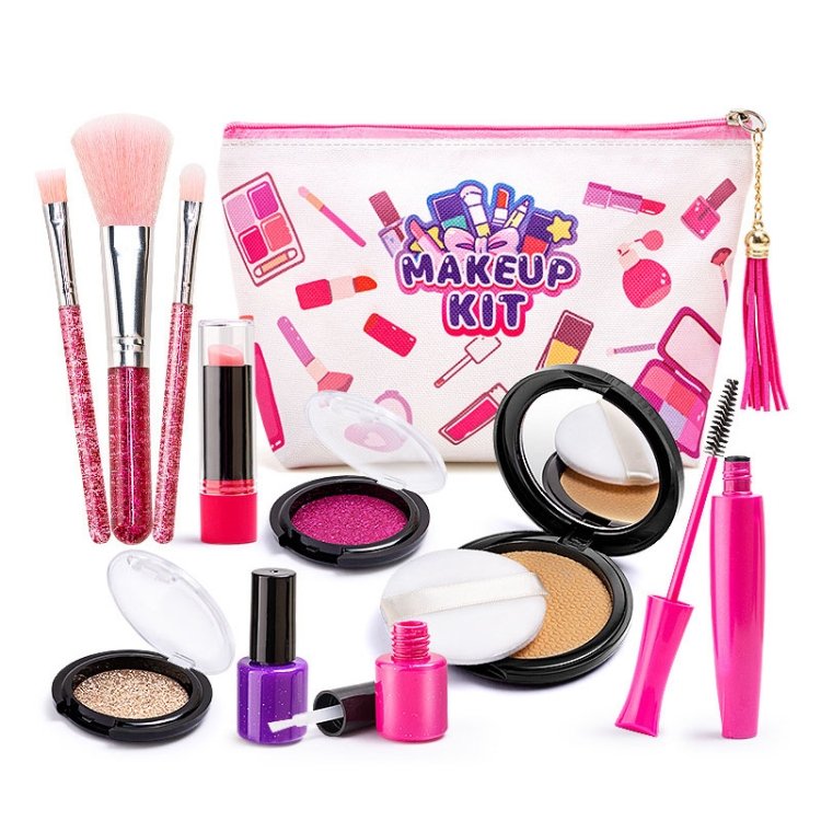 11pcs/set Girls Simulation Dressing Makeup Box Play House Non-toxic Cosmetics… 11pcs/set Girls Simulation Dressing Makeup Box Play House Non-toxic Cosmetics…