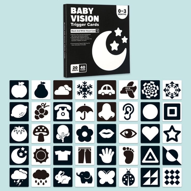 20pcs /Book Baby Early Learning Card Children Eye Care Visual Stimulation Car… 20pcs /Book Baby Early Learning Card Children Eye Care Visual Stimulation Car…