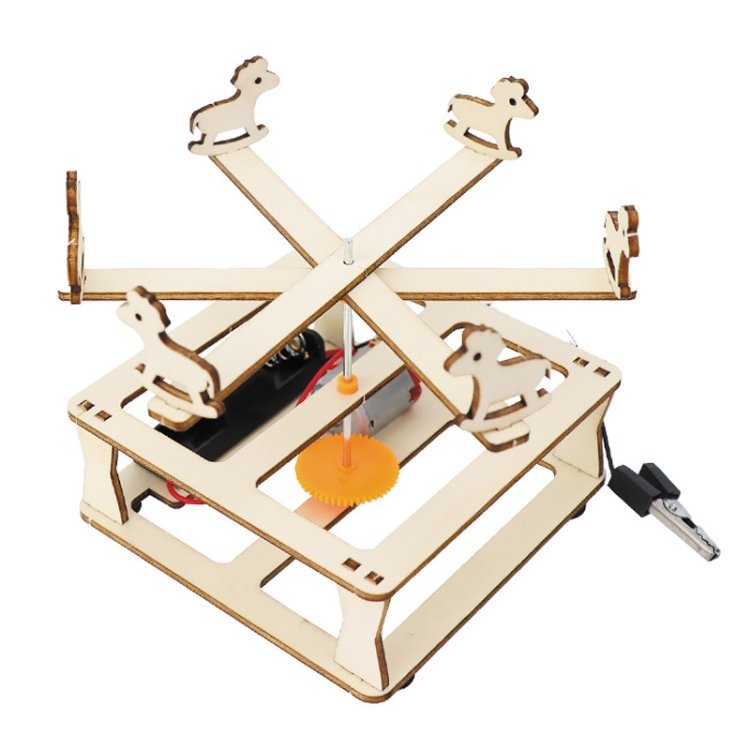 Electrical Carousel Assembly Model Children DIY Science Technology Production Homemade Toy Electrical Carousel Assembly Model Children DIY Science Technology Production Homemade Toy
