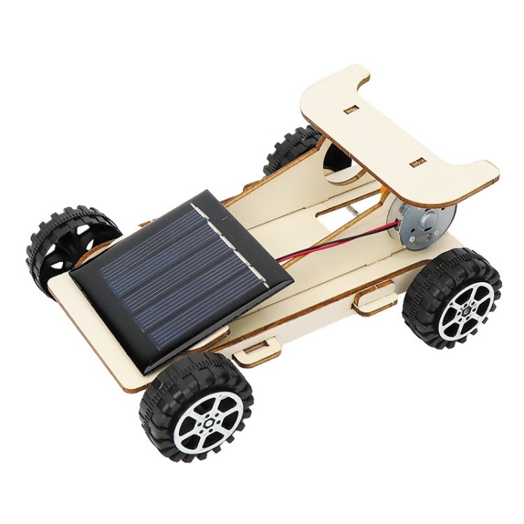 Solar Car DIY Wooden Assembly Children Educational Toy Science Technology Creator Work Solar Car DIY Wooden Assembly Children Educational Toy Science Technology Creator Work