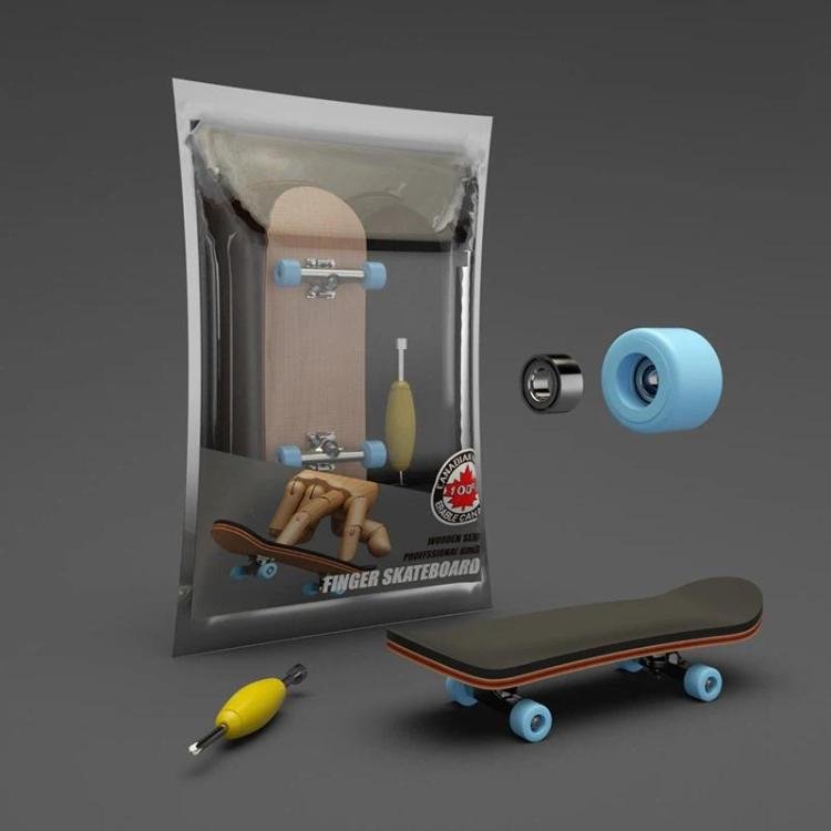 5-Layer Maple Wood Finger Skateboard With Bearings 5-Layer Maple Wood Finger Skateboard With Bearings