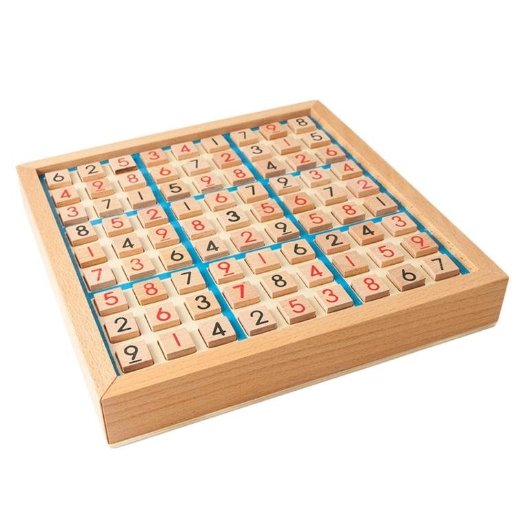 Wooden Number Place 9×9 Grid Game Board Wooden Number Place 9×9 Grid Game Board