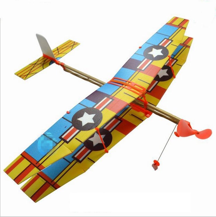 DIY Assemble Rubber Powered Model Plane Glider Aircraft Toy Educational Toys, Random Style Delivery DIY Assemble Rubber Powered Model Plane Glider Aircraft Toy Educational Toys, Random Style Delivery