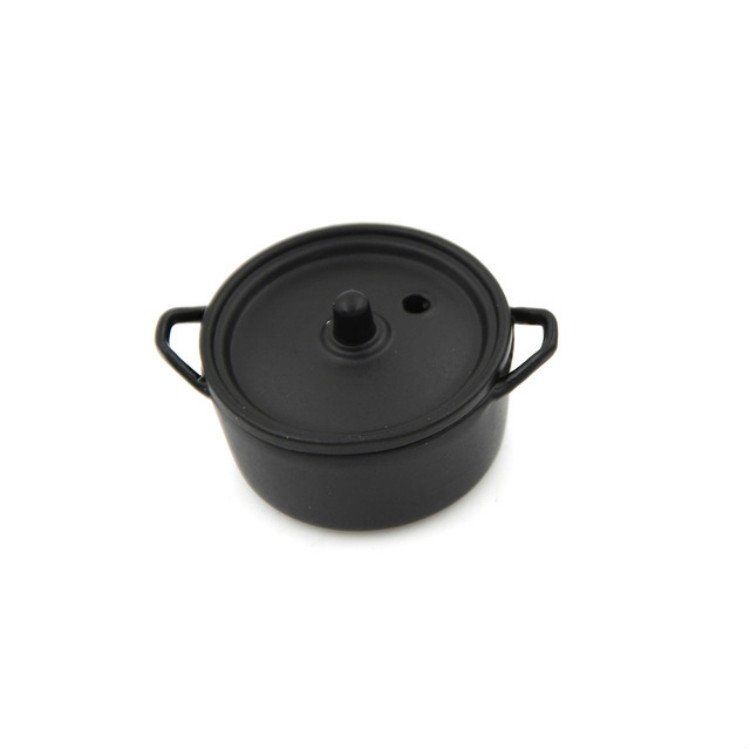 Doll House Miniature Kitchen Cooking Tools Alloy Copper Pot with Lid Doll House Miniature Kitchen Cooking Tools Alloy Copper Pot with Lid
